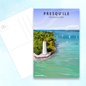 Parc provincial de la Presqu'île - Carte postale Phare 4 x 6 po