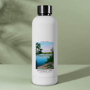 Parque provincial Algonquin - Lago Opeongo - Embarcación en el agua, calcomanía para tarjeta de 2,75" x 4,25"