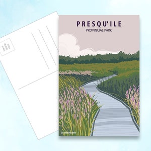 Parc provincial de la Presqu'île - Carte postale Boardwalk 4 x 6 po