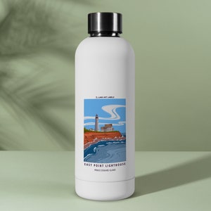 Isola del Principe Edoardo - Faro di East Point, adesivo per biglietti da 2,75 x 4,25 pollici