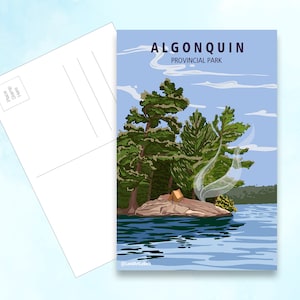 Parc provincial Algonquin - Camping, carte postale 4 x 6 po