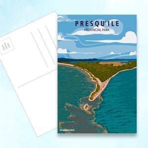 Parc provincial de la Presqu'île - Vue aérienne 4 x 6 po Carte postale