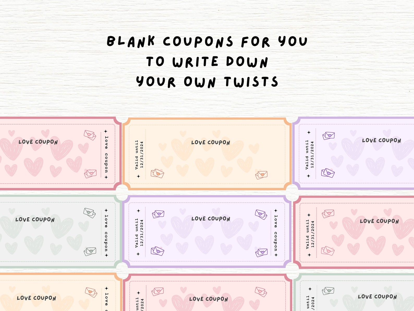 35 DIY Printable Love Coupons Book - Perfect Anniversary or Valentine's Day Gift for Him or Her ...