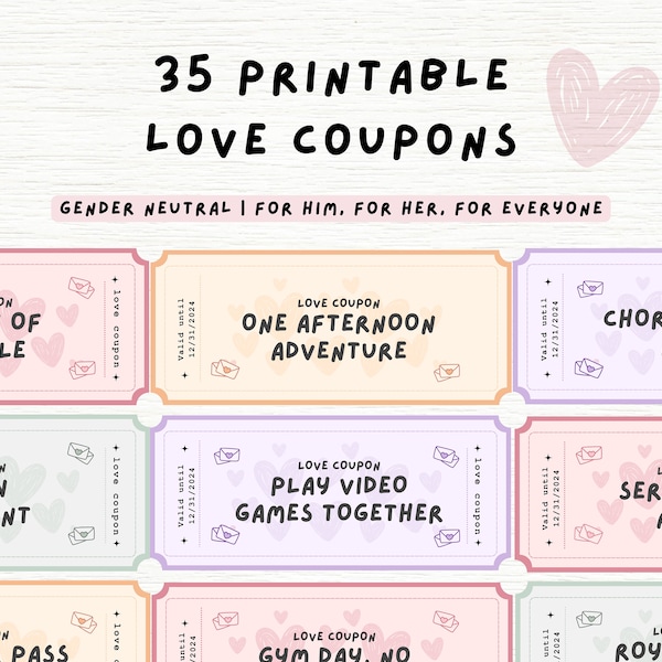 Love Voucher for Him - Etsy