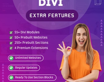 Características adicionales de Divi: Clave API de por vida, complemento de WordPress (descarga digital)