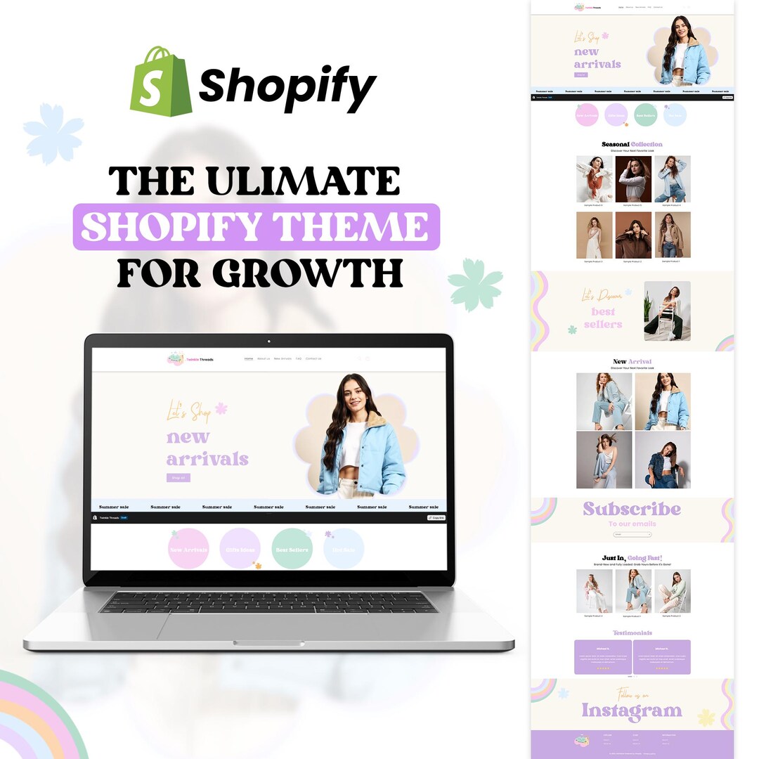 Pink Code Color Schemes Shopify Pink Shopify Theme | Minimalist Fashion Store Template - Etsy