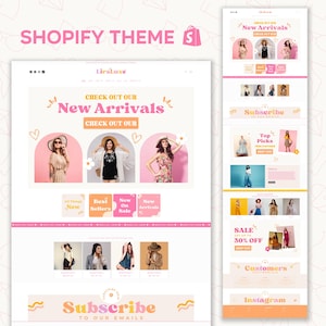 Tema Shopify LiraLuxe: modello rosa femminile OS 2.0