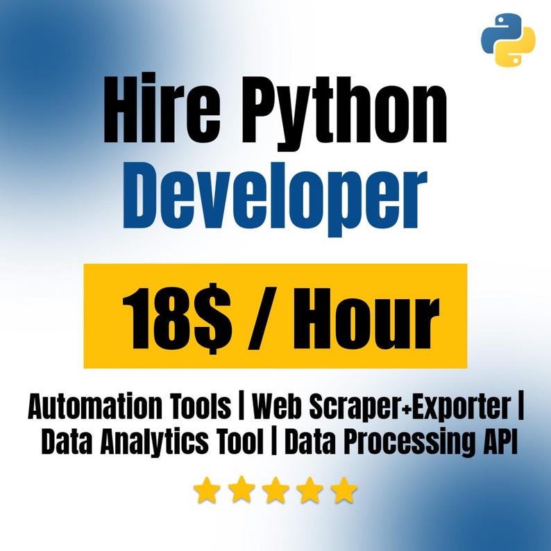 Python-ontwikkelaar | Ingenieur voor python-programmering, webontwikkeling, gegevensbeheer, software, WordPress-website, functies afbeelding 1