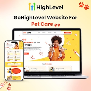 GoHighLevel Pet Care Website Template: Modern Dog Breeder & Pet Shop Theme