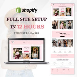 Shopify Store Setup: 12-Hour Full Site Design with Free Theme