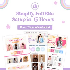 Shopify Store Setup In 6 Hours | Free Shopify Theme Included | Shopify Store Design | Shopify Website | Website Template | Setup Expert