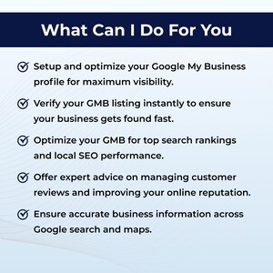 Google My Business Setup Optimization What Can I Do For You