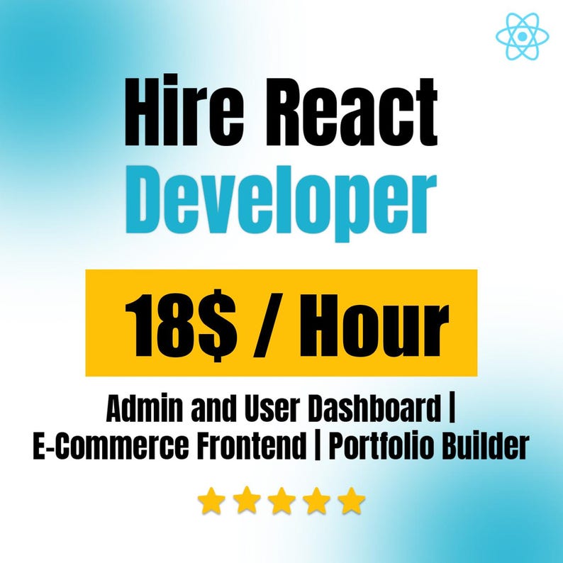 React Developer | Dashboard Builder, E-Commerce, Programmer, Web Development, Software Engineer, Portfolio | WordPress Website image 1