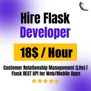 Flask-Entwickler: Benutzerdefinierte crm & api-Entwickler