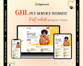 GoHighLevel Pet Website | Vet & Animal Rescue Template | Instant Download