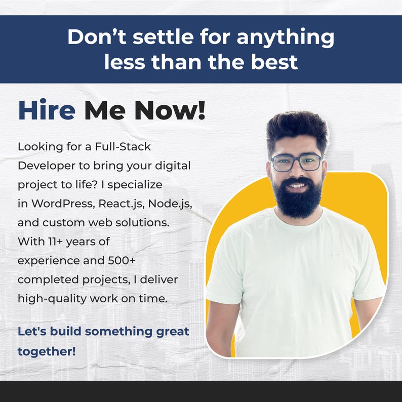 Custom Full-Stack Website Design & Development Hire Me Know