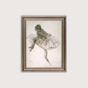 Coquette Room Decor, Vintage Ballet Sketch Printable Art, Preppy Wall Art, Aesthetic Room Decor