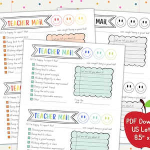 Nota positiva a casa, PDF imprimible por correo del maestro, descarga instantánea, Nota positiva a los padres, PBIS, Caught Being Good, Carta de EE. UU. 8.5 x 11