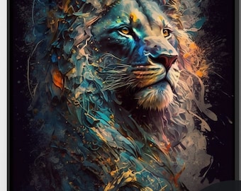 Digital Print Leo Sign Art Digiprint Leo Digital Download Non Representational Art Zodiac Leo Star Sign Birthday Abstract Art Wall Art