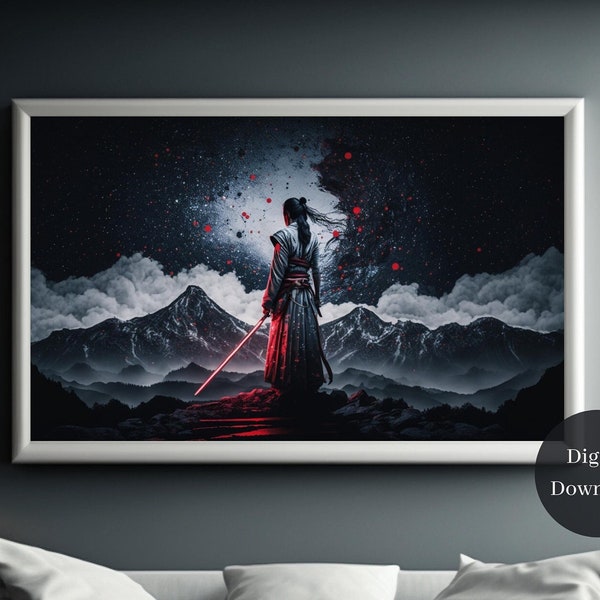 Samurai Art Digital Print Samurai Digital Art Samurai Art Prints Digital Wall Art Home Decor Téléchargement numérique Samurai Prints Japanese