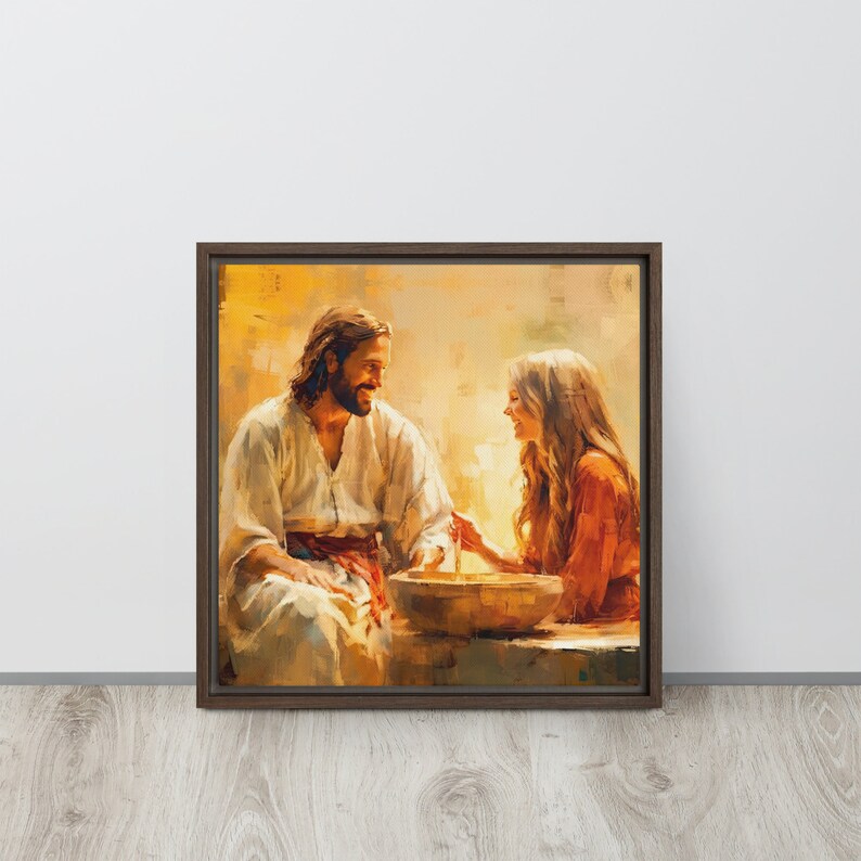 Jesus With the Samaritan Woman at the Well, Wall Art, Digital Art ...