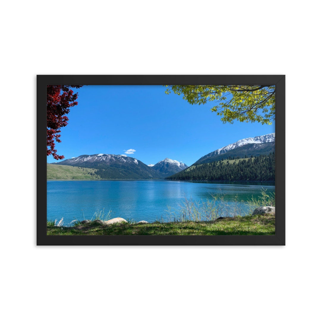 Wallowa Lake Framed Photo Wallart Oregon, Wallowas, Lake Decor Lake
