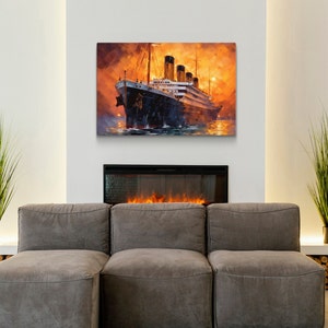 The Last Sunset - RMS Titanic, April 14, 1912, Gallery Artwork | The Titanic, Water, Impressionism, History, Titanic Ship, Digital Download