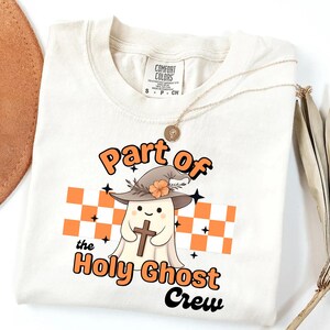 Comfort Colors Christian Halloween T-Shirt, Halloween Jesus Shirt, Cute Holy Ghost Halloween Shirt, Gift for Christian, Christian Fall