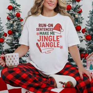 Comfort Colors English Teacher Christmas T-Shirt,Holiday Teacher Shirt, Christmas Shirt For Teacher, Funny English Teacher Christmas Shirt