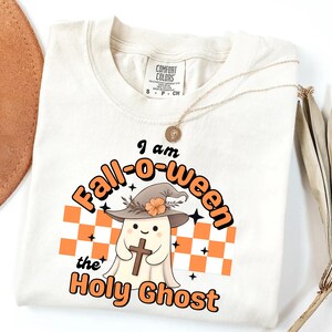 Comfort Colors Christian Halloween T-Shirt, Halloween Jesus Shirt, Cute Holy Ghost Halloween Shirt, Gift for Christian, Christian Fall