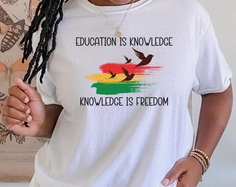 Black Educator TShirt - Black Lives Matter Pride and Equality, Melanin teacher shirt - Black History Month and Afro-African-American History