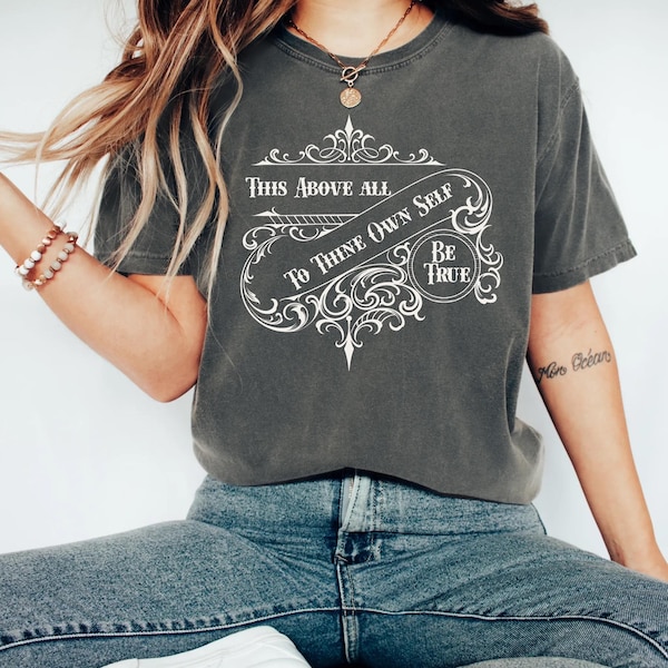 Camiseta de Shakespeare con colores cómodos, camiseta de Shakespeare para profesores o amantes de los libros, camiseta con cita de Macbeth, camiseta con cita de Hamlet, camiseta de regalo para amantes de los libros