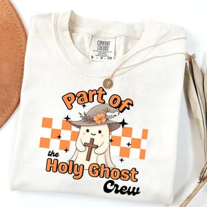Comfort Colors Christian Halloween T-Shirt, Halloween Jesus Shirt, Cute Holy Ghost Halloween Shirt, Gift for Christian, Christian Fall