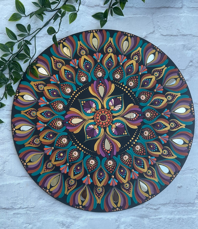 Handpainted Mandala Art/mandala Dot Art Etsy