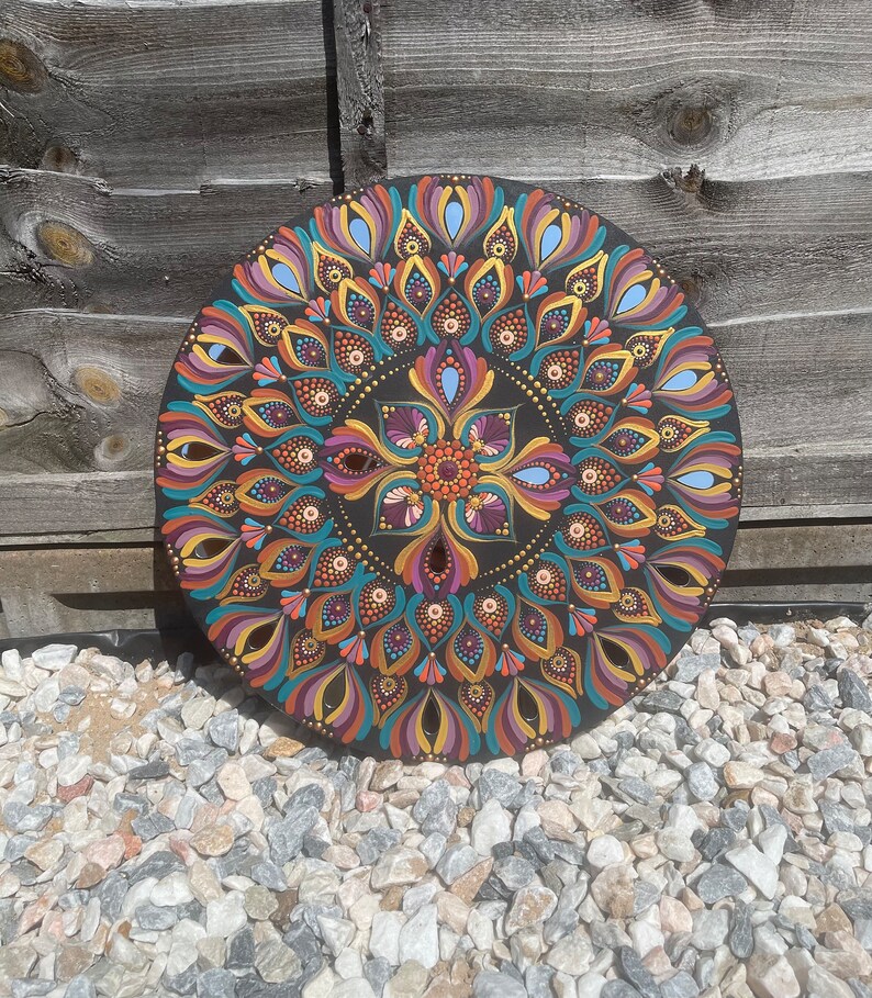 Handpainted Mandala Art/mandala Dot Art Etsy