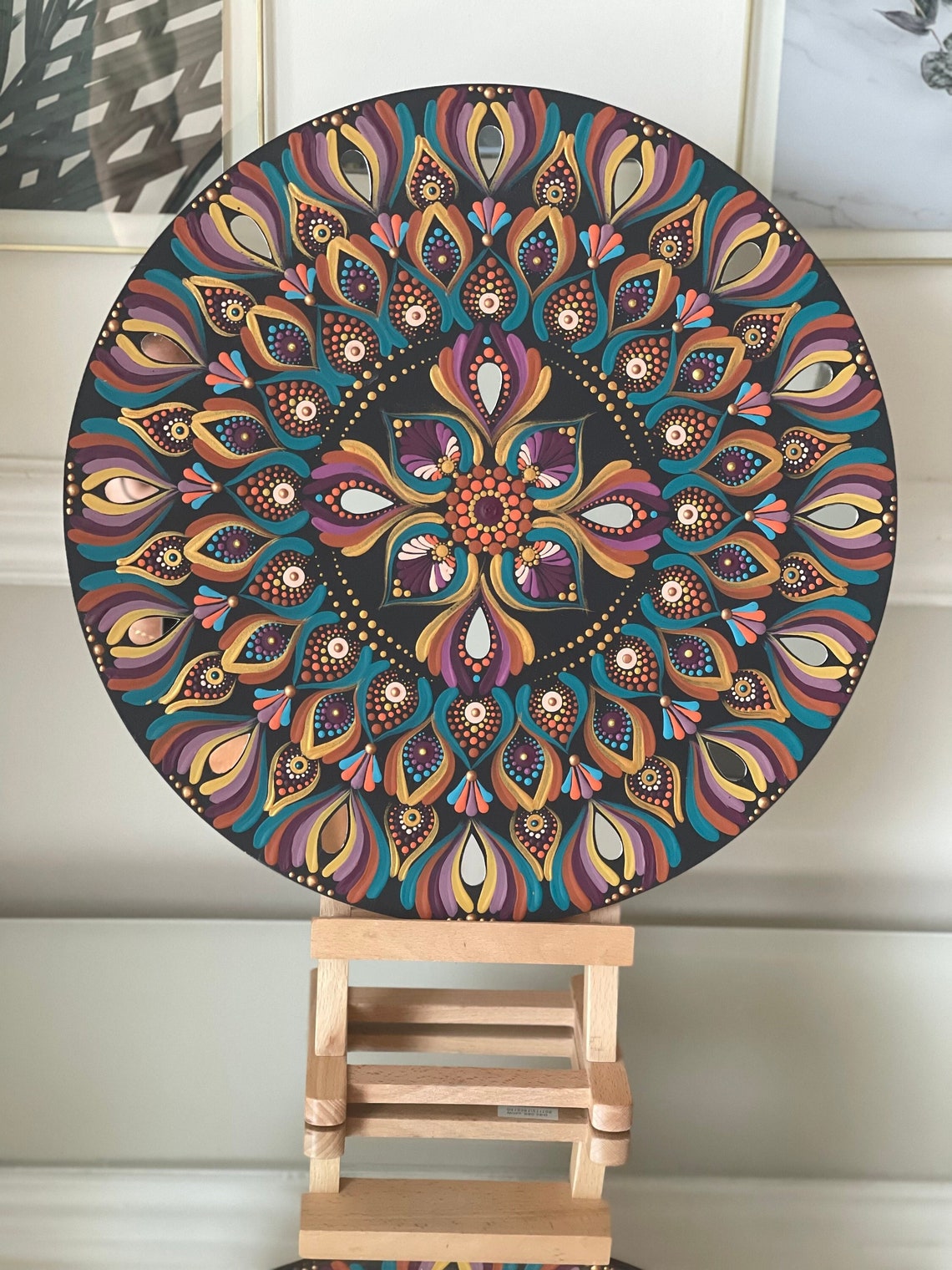 Handpainted Mandala Art/mandala Dot Art Etsy