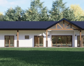 Barndominium Floor Plan 30x60 | 2 Bed 2 Bath | 1800 Sq Ft Farmhouse | WE CUSTOMIZE
