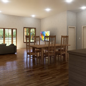 Barndominium, House Plan, 3 Bedrooms 2 Bath with Garage Shop, 36'X50' floor plan, 1800 sq ft house Plan, farmhouse plans