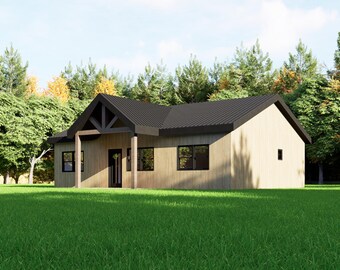 Barndominium Floor Plan 40x30 | 2 Bed 2 Bath | 1200 Sq Ft Modern Home | WE CUSTOMIZE