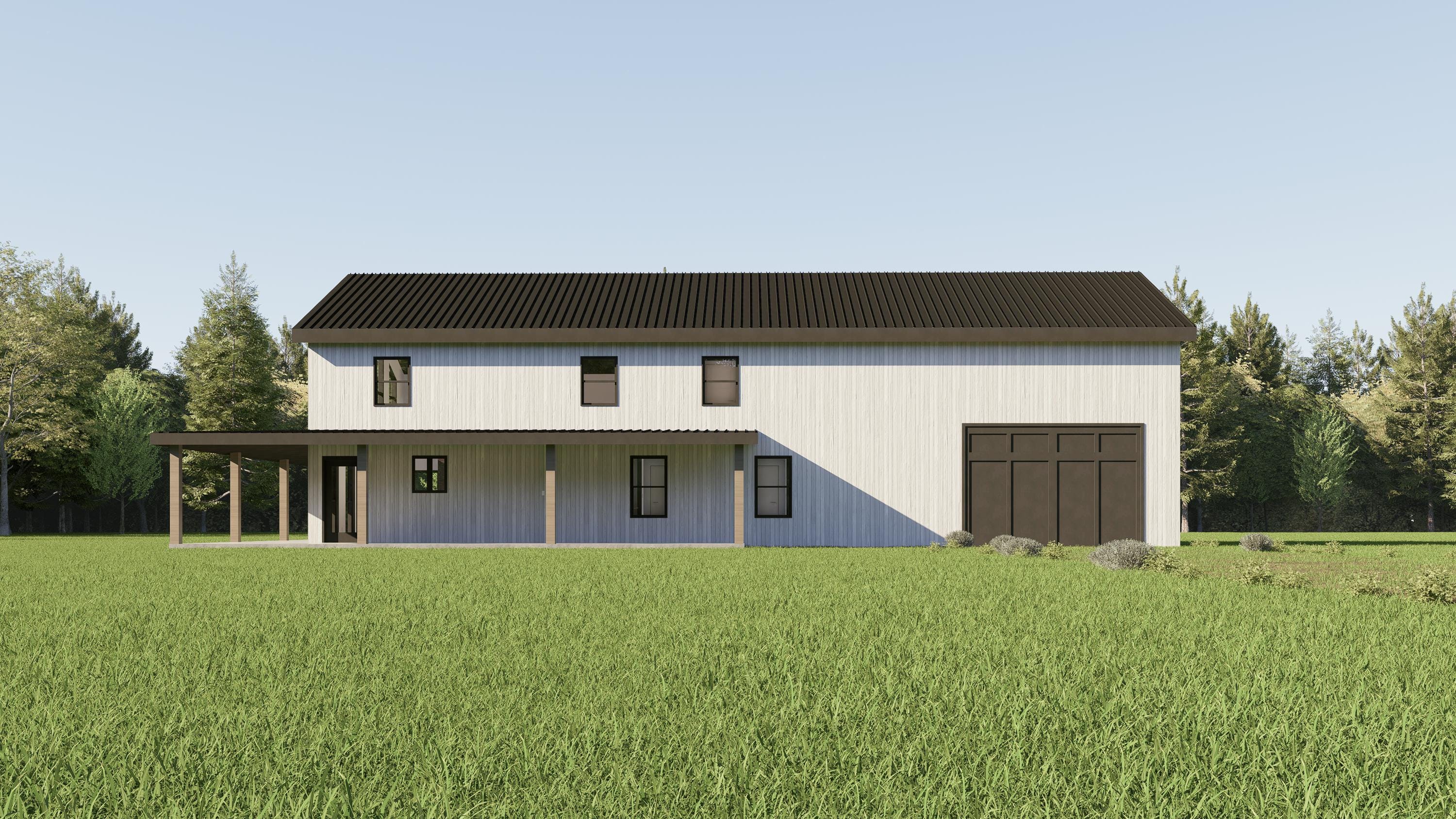 Barndominium House Plan, 4 Bedroom 3 Bathroom, 2100 Sq Ft Farmhouse ...