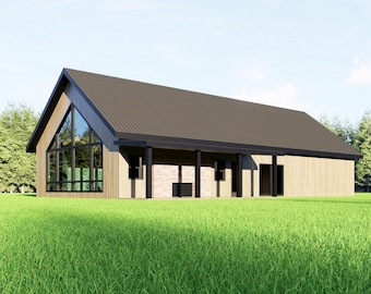 Barndominium Floor Plan 32x75 | 2 Bed 2 bath | Farmhouse Ranch House Plan | WE CUSTOMIZE