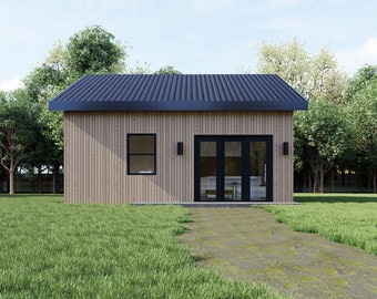 Tiny House Floor Plan | 1 Bed 1 Bath | 24x24 | 576 Sq Ft ADU | WE CUSTOMIZE