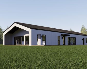Barndominium Floor Plan 90x35 | 3 Bed 3 Bath | 3150 Sq Ft Farmhouse | WE CUSTOMIZE