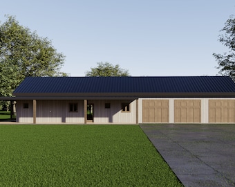 Barndominium Floor Plan 25x80 | 2 Bed 2 Bath | 2000 Sq Ft House Plan | WE CUSTOMIZE