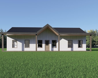 Barndominium Floor Plan 32x50 | 3 Bed 2 Bath | 1600 Sq Ft Farmhouse | WE CUSTOMIZE