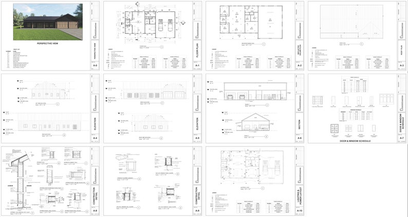 Barndominium, House Plan, 3 Bedrooms 2 Bath with Garage Shop, 36'X50' floor plan, 1800 sq ft house Plan, farmhouse plans