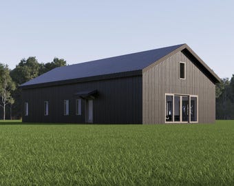 Barndominium Floor Plan 30x60 | 3 Bed 2 Bath | 1800 Sq Ft House Plan | WE CUSTOMIZE