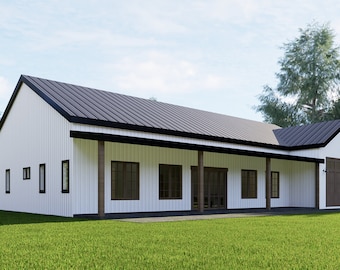 Barndominium Floor Plan 43x70 | 3 Bed 2 Bath | 3000 Sq Ft Farmhouse | WE CUSTOMIZE