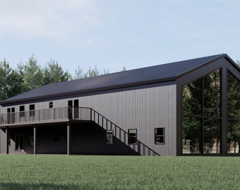 Barndominium Floor Plan 40x80 | 3 Bed 3.5 Bath | 3200 Sq Ft Farmhouse | WE CUSTOMIZE