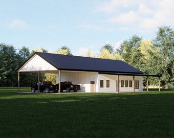 Barndominium Floor Plan 43x81 | 3 Bed 2 Bath | 3200 Sq Ft House Plan | WE CUSTOMIZE